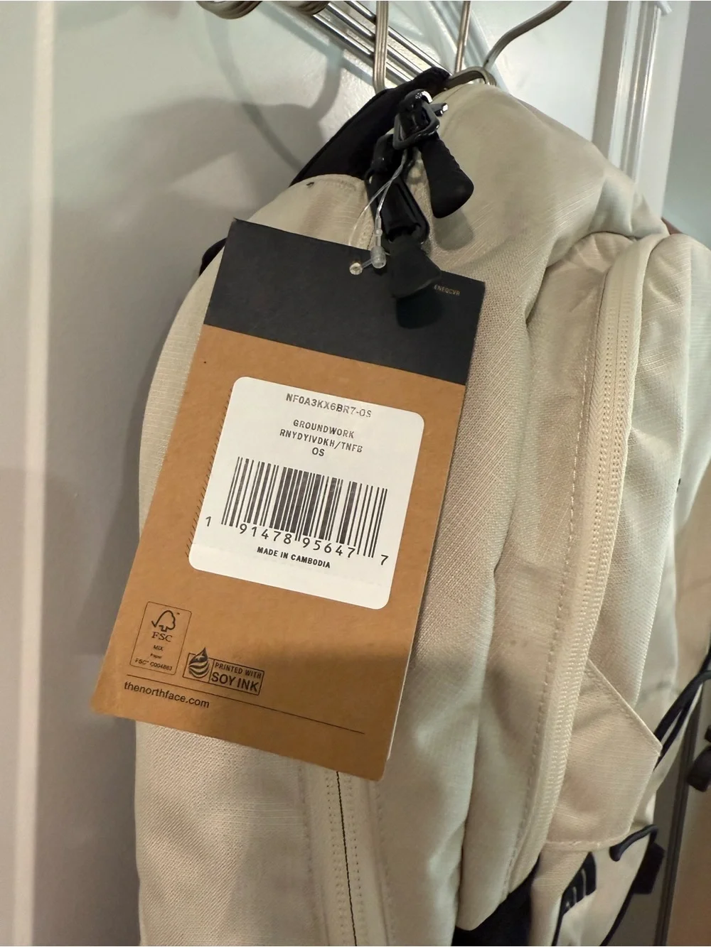 The North Face Groundwork's Backpack - Cream and Black